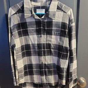 Brand New With Tags Old Navy Kids Plaid Button-Down Shirt Size XL